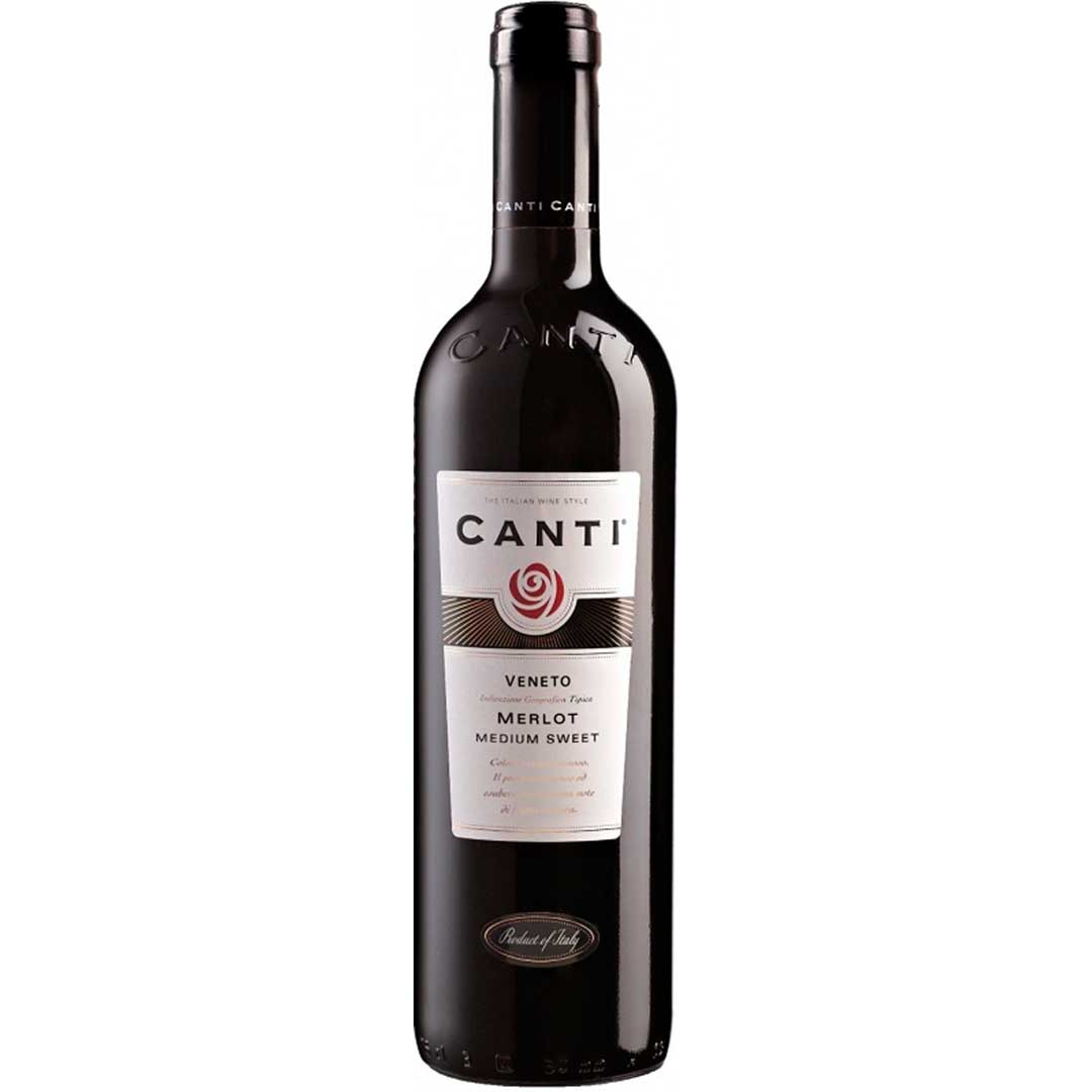 Вино Canti Merlot Veneto Medium Sweet напівсолодке червоне 0,75л 11,5% Вино напівсолодке на GRADUS.MARKET. Тел: 063 6987172. Доставка, гарантія, кращі ціни!, фото1