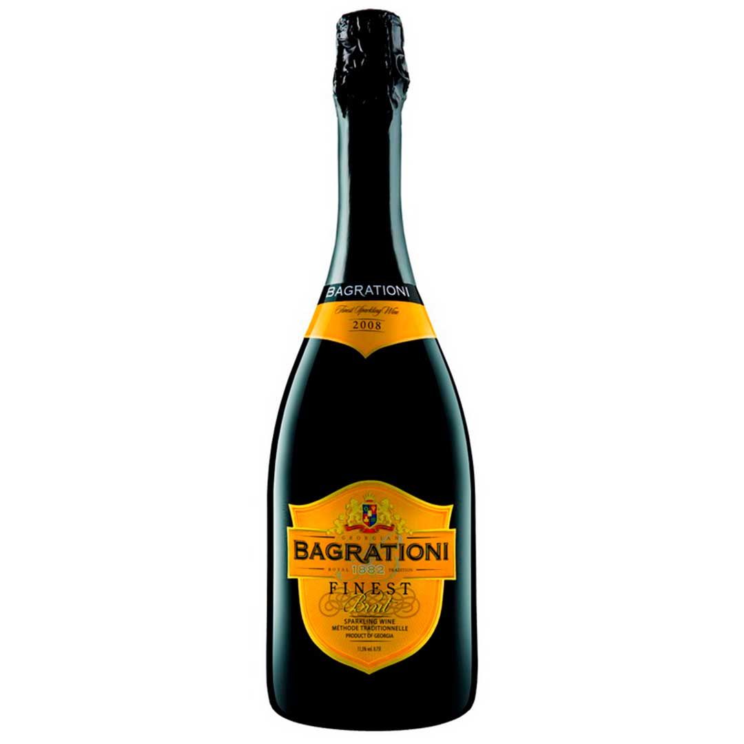 Вино игристое Bagrationi Finest Brut белое 0,75л 12% Шампанское брют в GRADUS.MARKET. Тел: 063 6987172. Доставка, гарантия, лучшие цены!, фото1