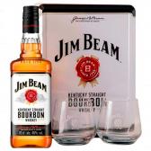 Віскі Jim Beam White 4 роки витримки 0.7 л 40% + 2 келихи в залізній коробці Бурбон на GRADUS.MARKET. Тел: 063 6987172. Доставка, гарантія, кращі ціни!, фото1