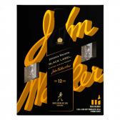 Виски Johnnie Walker Black Label с двумя стаканами 1л 40% Бленд (Blended) на GRADUS.MARKET. Тел: 063 6987172. Доставка, гарантія, кращі ціни!, фото1