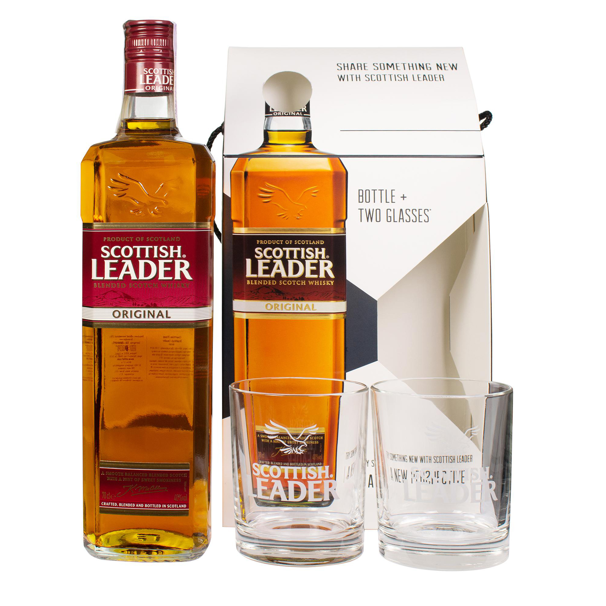 Віскі Scottish Leader 3 роки витримки 0,7 л 40% + 2 келихи Бленд (Blended) на GRADUS.MARKET. Тел: 063 6987172. Доставка, гарантія, кращі ціни!, фото2