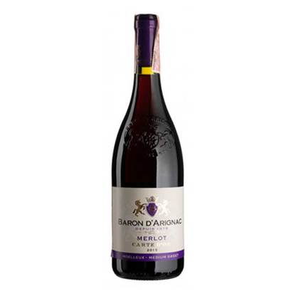 Вино Baron d'Arignac Merlot красное полусладкое 0,75л 12% Вина и игристые в GRADUS.MARKET. Тел: 063 6987172. Доставка, гарантия, лучшие цены!