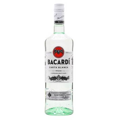 Ром Bacardi Carta Blanca от 6 месяцев выдержки 1л 40% Ром белый в GRADUS.MARKET. Тел: 063 6987172. Доставка, гарантия, лучшие цены!