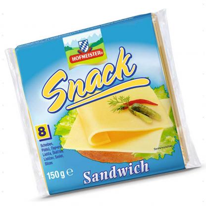 Сирний продукт Snack Sandwich "Hofmeister" (Kaserei), 150 г Сири на GRADUS.MARKET. Тел: 063 6987172. Доставка, гарантія, кращі ціни!