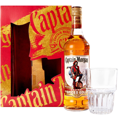 Алкогольний напій на осн.карибськ.ромуCaptain Morgan Spiced Gold 0,7+Склянка Ром спайсед на GRADUS.MARKET. Тел: 063 6987172. Доставка, гарантія, кращі ціни!