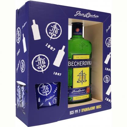 Ликер Becherovka набор 0,7л 38% + 1 металлическая чашка Подарочные наборы в GRADUS.MARKET. Тел: 063 6987172. Доставка, гарантия, лучшие цены!