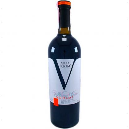 Вино Villa Krim Merlot червоне сухе 0,75л 9-13% Тихе вино на GRADUS.MARKET. Тел: 063 6987172. Доставка, гарантія, кращі ціни!