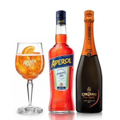 Набір Аперитив Aperol Aperetivo 0,7л 11% + Ігристе вино Cinzano Pro-Spritz біле сухе 0,75л 11% Аперитив на GRADUS.MARKET. Тел: 063 6987172. Доставка, гарантія, кращі ціни!