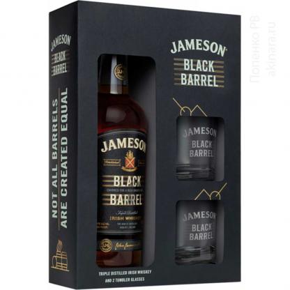 Віскі Jameson Black Barrel джеймесон Блек Барелл + 2 келихи в коробці 0,7 л 40% Бленд (Blended) на GRADUS.MARKET. Тел: 063 6987172. Доставка, гарантія, кращі ціни!