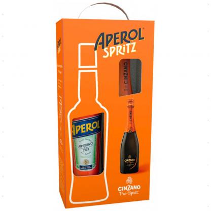 Набор Аперитив Aperol Aperetivo 0,7л 11% + Вино игристое Cinzano Pro-Spritz белое сухое 0,75л 11% Подарочные наборы в GRADUS.MARKET. Тел: 063 6987172. Доставка, гарантия, лучшие цены!