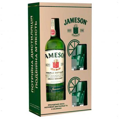 Віскі Джемісон 0,7 л + 2 склянки, Jameson + 2 glasses 0,7 л 40% Подарункові набори на GRADUS.MARKET. Тел: 063 6987172. Доставка, гарантія, кращі ціни!