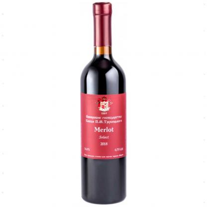 Вино Князь Трубецкой Merlot Select ординарное красное сухое 0,75л 11-14% Тихое вино в GRADUS.MARKET. Тел: 063 6987172. Доставка, гарантия, лучшие цены!