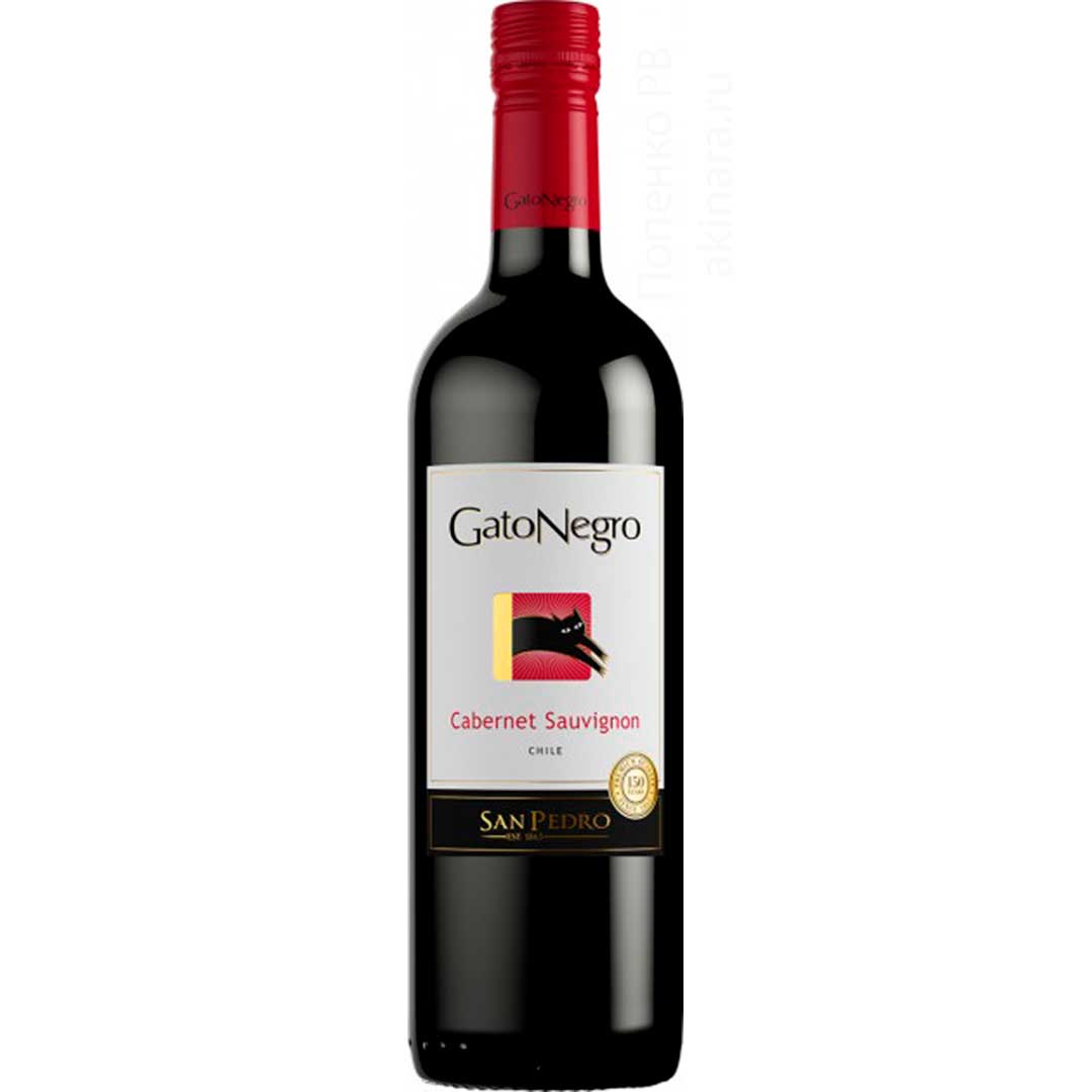 Вино Gato Negro Cabernet Sauvignon красное сухое 0,75л 13% Вино сухое в GRADUS.MARKET. Тел: 063 6987172. Доставка, гарантия, лучшие цены!, фото1