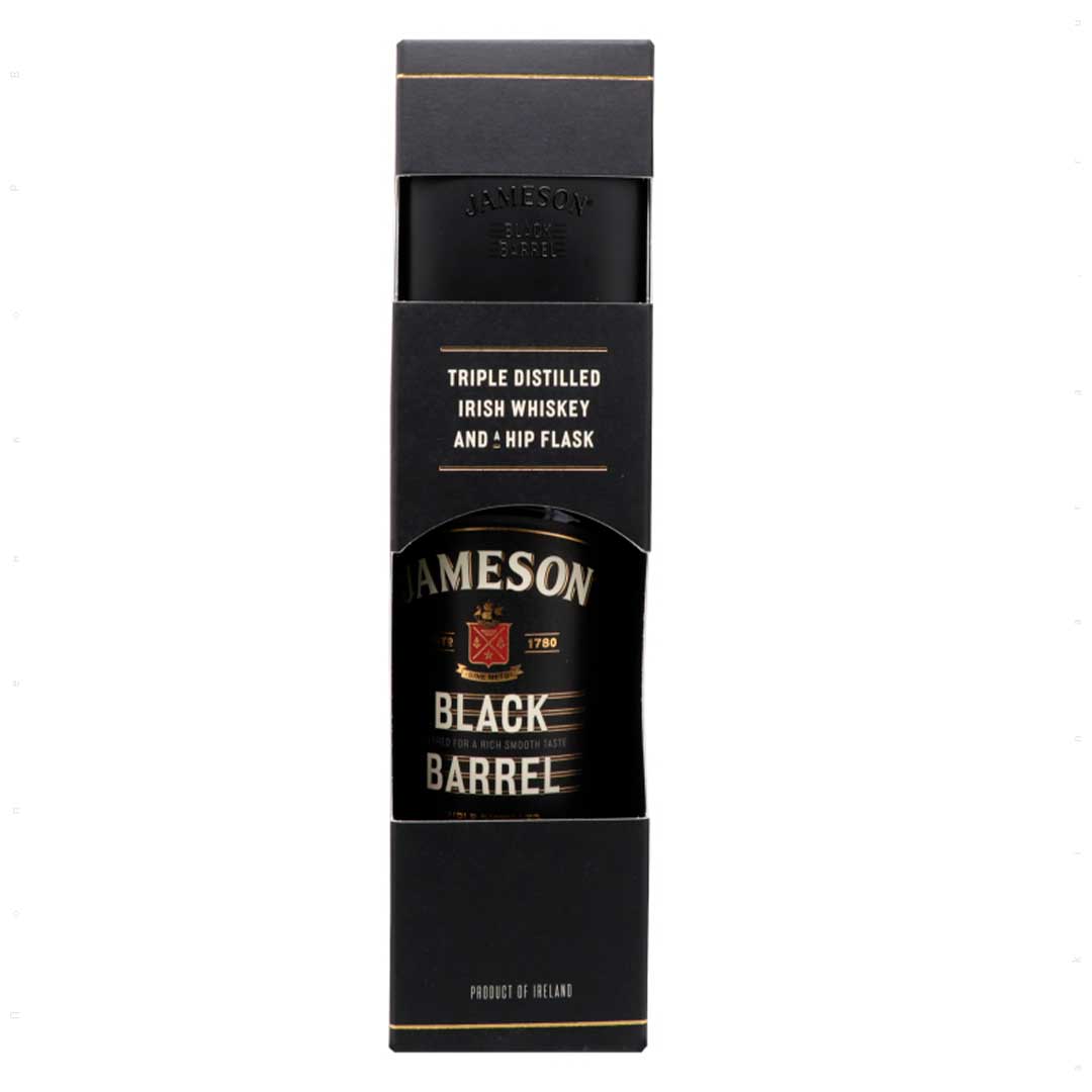 Виски набор Jameson Black Barrel 0,7 + фляга Бленд (Blended) в GRADUS.MARKET. Тел: 063 6987172. Доставка, гарантия, лучшие цены!, фото1