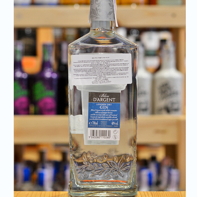 Джин Bleu D'argent London Dry Gin 0,7 л 43,50% Джин на GRADUS.MARKET. Тел: 063 6987172. Доставка, гарантія, кращі ціни!, фото3